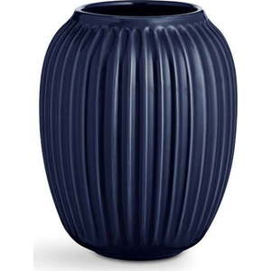 Tmavě modrá kameninová váza Kähler Design Hammershoi, ⌀ 16, 5 cm obraz