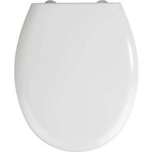 Bílé WC sedátko se snadným zavíráním Wenko Rieti, 44, 5 x 37 cm obraz