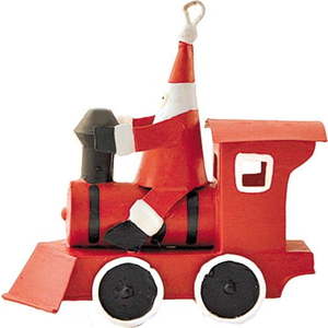 Vánoční dekorace G-Bork Santa in Red Train obraz
