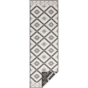 Černo-krémový venkovní koberec NORTHRUGS Malibu, 80 x 250 cm obraz