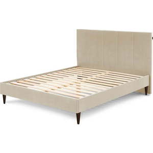Béžová čalouněná dvoulůžková postel s roštem 160x200 cm Vivara – Bobochic Paris obraz