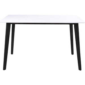 Bílý jídelní stůl s černou konstrukcí Bonami Essentials Vojens, 120 x 70 cm obraz