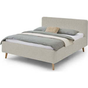 Béžová čalouněná dvoulůžková postel 160x200 cm Mattis - Meise Möbel obraz