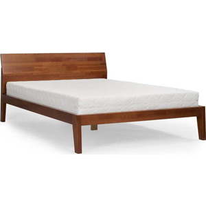 Hnědá dvoulůžková postel z borovicového dřeva 140x200 cm Agava – Skandica obraz