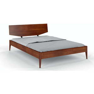 Tmavě hnědá dvoulůžková postel z bukového dřeva 160x200 cm Sund – Skandica obraz
