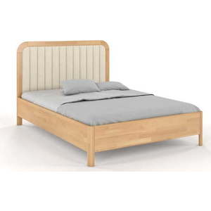 Dvoulůžková postel z bukového dřeva v béžové a přírodní barvě 160x200 cm Modena – Skandica obraz