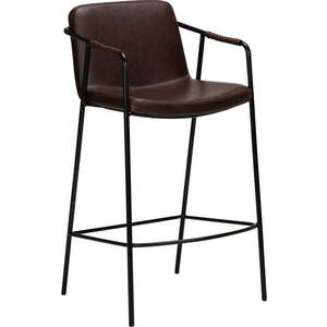 Tmavě hnědá barová židle z imitace kůže DAN-FORM Denmark Boto, výška 105 cm obraz