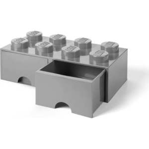 Šedý úložný box se dvěma šuplíky LEGO® obraz