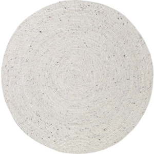 Bílý ručně vyrobený koberec ze směsi vlny a bavlny Nattiot Neethu, ø 140 cm obraz
