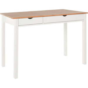 Bílo-hnědý pracovní stůl z borovicového dřeva Støraa Gava, délka 120 cm obraz