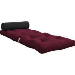 Vínová futonová matrace 70x200 cm Wrap Bordeaux/Dark Grey – Karup Design obraz