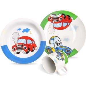 3dílný dětský porcelánový jídelní set Orion Cars obraz
