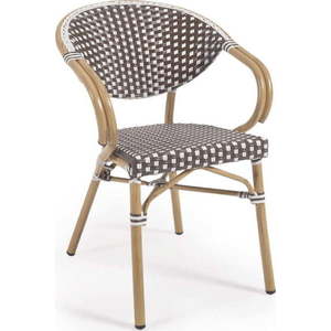 Hnědá kovovo-plastová zahradní židle Marilyn – Kave Home obraz