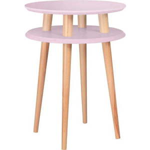 Růžový odkládací stolek Ragaba UFO, Ø 45 cm obraz