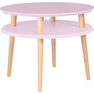 Růžový konferenční stolek Ragaba UFO, Ø 57 cm obraz