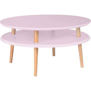 Růžový konferenční stolek Ragaba UFO, Ø 70 cm obraz