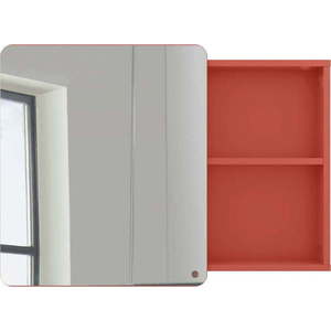 Červená závěsná koupelnová skříňka se zrcadlem 80x58 cm Color Bath – Tom Tailor obraz
