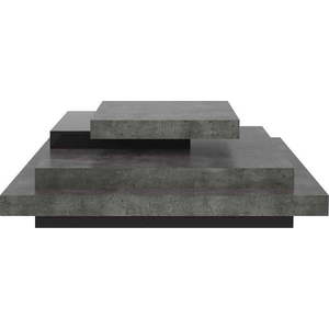 Šedý konferenční stolek v dekoru betonu 110x110 cm Slate - TemaHome obraz