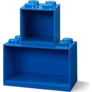 Sada 2 dětských modrých nástěnných polic LEGO® Brick obraz