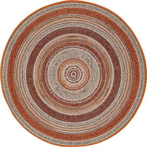 Oranžový venkovní koberec Universal Verdi, ⌀ 120 cm obraz