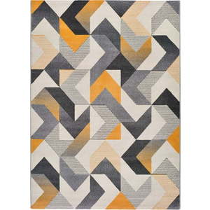 Oranžovo-šedý koberec Universal Gladys Abstract, 60 x 120 cm obraz