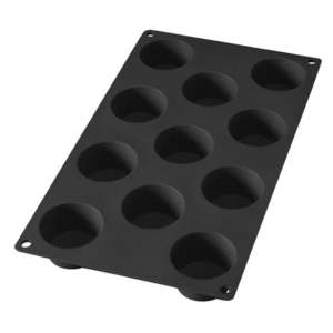 Černá silikonová forma na 11 mini muffinů Lékué obraz