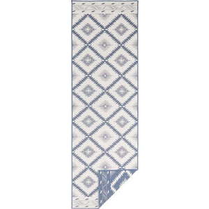 Modro-krémový venkovní koberec NORTHRUGS Malibu, 350 x 80 cm obraz
