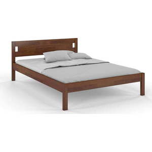 Tmavě hnědá dvoulůžková postel z borovicového dřeva 180x200 cm Laxbaken – Skandica obraz