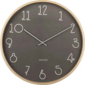 Antracitově šedé nástěnné hodiny Karlsson Sencillo, ø 40 cm obraz