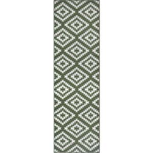 Zelený koberec běhoun 350x80 cm Nordic - Hanse Home obraz