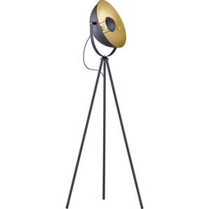 Tmavě šedá kovová stojací lampa Trio Chewy, výška 160 cm obraz