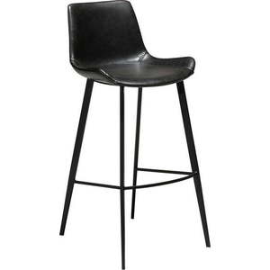 Černá barová židle z imitace kůže DAN–FORM Denmark Hype, výška 101 cm obraz