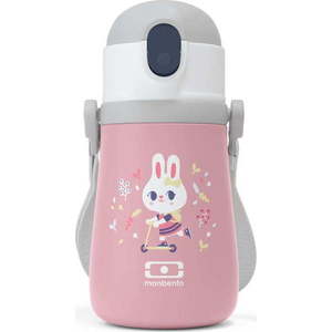 Růžová dětská termoska Monbento Stram Bunny, 360 ml obraz