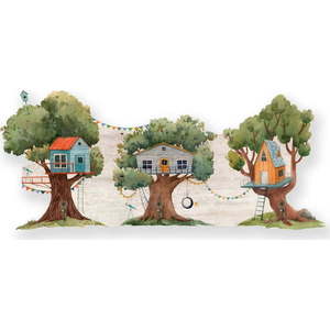 Zelený dětský nástěnný věšák Tree House - Little Nice Things obraz