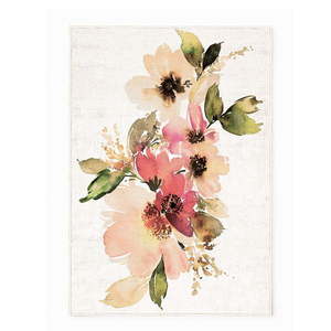 Bílo-světle růžový pratelný koberec 100x150 cm – Oyo Concept obraz
