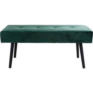 Tmavě zelená sametová lavice Bonami Essentials Skiby obraz