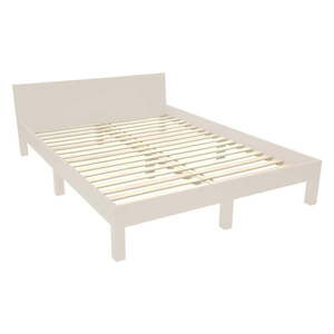 Béžová dvoulůžková postel z bukového dřeva s roštem 140x200 cm Dabi – Ragaba obraz