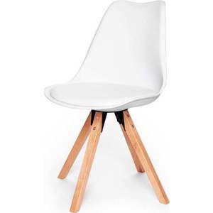 Sada 2 bílých židlí s podnožím z bukového dřeva Bonami Essentials Gina obraz