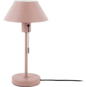 Světle růžová stolní lampa s kovovým stínidlem (výška 36 cm) Office Retro – Leitmotiv obraz