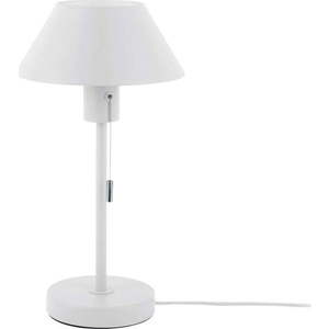Bílá stolní lampa s kovovým stínidlem (výška 36 cm) Office Retro – Leitmotiv obraz