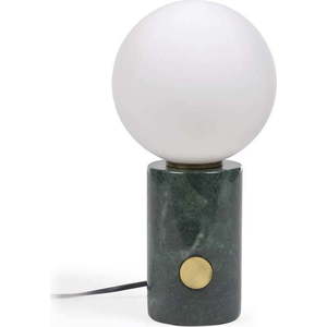 Zelená stolní lampa se skleněným stínidlem (výška 29 cm) Lonela – Kave Home obraz