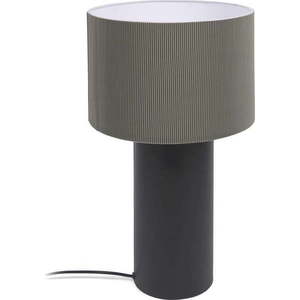 Černo-šedá stolní lampa s kovovým stínidlem (výška 50 cm) Domicina – Kave Home obraz