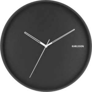 Černé nástěnné hodiny Karlsson Hue, ø 40 cm obraz