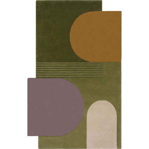 Zelený vlněný koberec 180x120 cm Lozenge - Flair Rugs obraz
