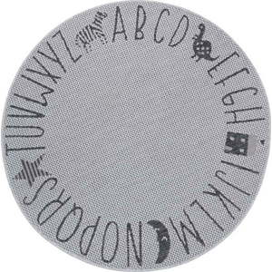 Šedý dětský koberec Ragami Letters, ø 160 cm obraz