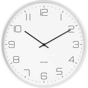Bílé nástěnné hodiny Karlsson Lofty, ø 40 cm obraz