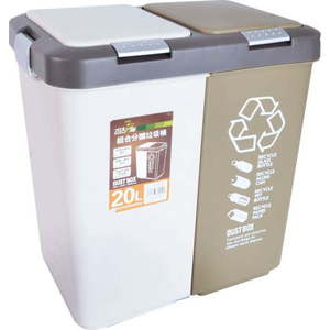 Plastový odpadkový koš na tříděný odpad 20 l Duo Dust – Orion obraz