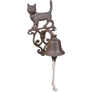 Litinový nástěnný zvonek s motivem kočky Esschert Design obraz