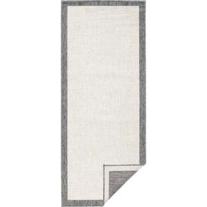 Šedo-krémový venkovní koberec NORTHRUGS Panama, 80 x 350 cm obraz