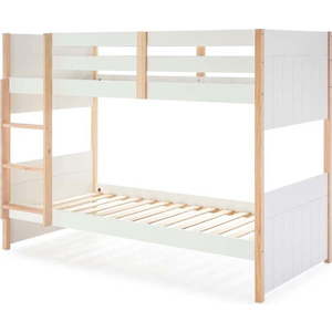 Bílá patrová dětská postel z borovicového dřeva 90x190 cm Kiara – Marckeric obraz